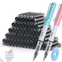 Haile 12pcs/Set Kawaii Erasable Fountain Pens Ink Sac EF Black Blue School Office Business Supplies Writing Kids Stationery