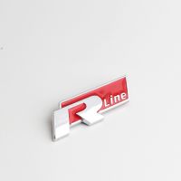 R Rline 3D Metal Car Front grille Emblem Badge Stickers for VW Volkswagen polo Tiguan yang