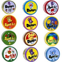 Spot It Dobble Pokemon Pikachu Anime Game Sports Animals Card Game Interactive Board Game Gifts Holidays Camping Metal Box