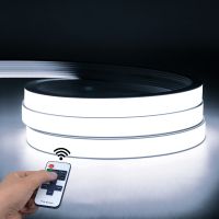 High Quality 24V FOB COB Neon Light LED Strip with RF Remote Control Dimmable 320 LEDs/m Flexible Tape Ribbon Tube Lamp Decor