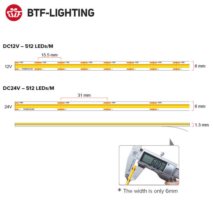 fcob-led-lights-6mm-pcb-512-leds-ra90-high-density-flexible-fob-cob-5m-led-strip-light-3000k-to-6000k-linear-dimmable-dc12v-24v