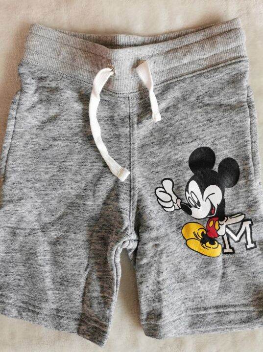 กางเกงขาสั้น-ลาย-micky-mouse-สีเทาอ่อน-size-2-3-ปี