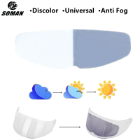 SOMAN Universal Discolor Helmet Visor Film Anti Fog for SHOEI HJC LS2 AGV K5 X14 Z8 Anti Fog Film Sunscreen Helmet Accessories