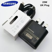 KOLT Digital} Samsung ที่ชาร์จ PD UK 25W,ปลั๊ก PD UK เร็วสุดๆอะแดปเตอร์ชาร์จสำหรับ Galaxy S22 S23 S21 S20 Note 20 Ultra 10 Plus FE Z พลิกพับได้4 3 2