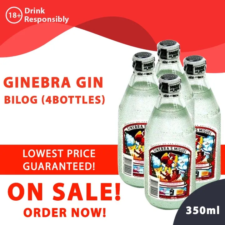 Ginebra San Miguel Gin Bilog 350 ml 4 bottles Lazada PH