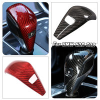 1Pcs True คาร์บอนไฟเบอร์เกียร์ Shift Knob Trim Handle สติกเกอร์สำหรับ BMW 3 Series G20 G28 2020ภายในรถอุปกรณ์จัดแต่งทรงผม