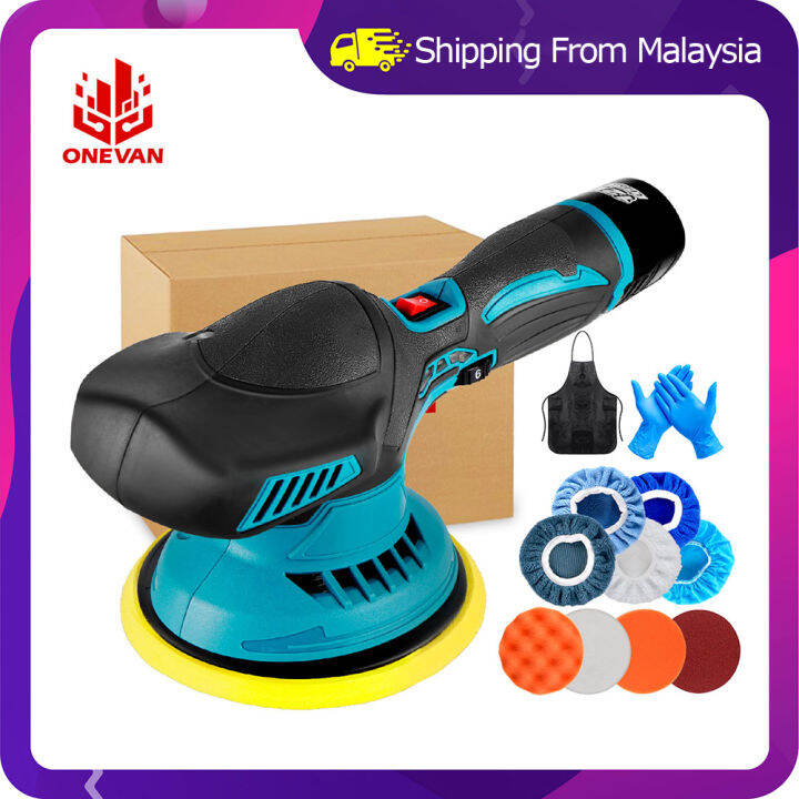 Malaysia Stock ONEVAN 6 Inch Cordless Mini Polisher 6000RPM Car ...