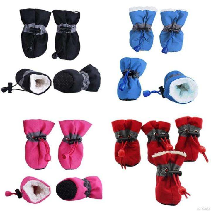 4pcs-non-slip-puppy-shoes-protection-soft-soled-dog-shoes-winter-waterproof-warm-dog-boots-paw-care-supplies