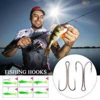 50pcs Fishing Hooks Double Hook High-carbon Steel Fishing Hook B3V8