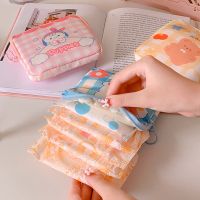 Mini Cartoon Sanitary Towel Storage Bag with Zipper Waterproof Sanitary Napkin Storage Bag