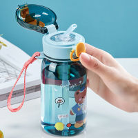 Gionix Kids Water Sippy Cup With Straw Cartoon Leakproof Water Bottles Outdoor Portable Drink Bottle Children S Lovely Cup