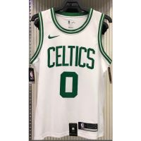 Hot 【hot pressed】nba jersey Boston Celtics No. 0 Tatum white basketball jersey