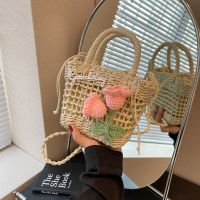 Ready Stock?? This years popular niche straw woven bag 2023 new womens bag summer all-match woven messenger bag portable bucket bag