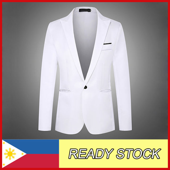 8 Colors Men Business Suit Jacket Slim Fit Casual Formal Suit One ...