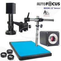 Lapsun 2023 Auto Focus 1080P 60FPS SONY IMX385 HDMI WDR Industry C-Mount Camera Microscope 180X 0.75X Barlow Lens LED Ring Light
