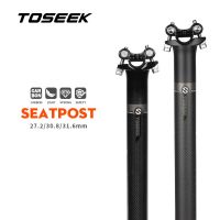 TOSEEK คาร์บอนหลักอานออฟเซ็ตคาร์บอนคาร์บอนหลักอานจักรยาน0มม./31.6มม. ความยาว350/400มม. ชิ้นส่วนเสาเบาะจักรยาน MTB