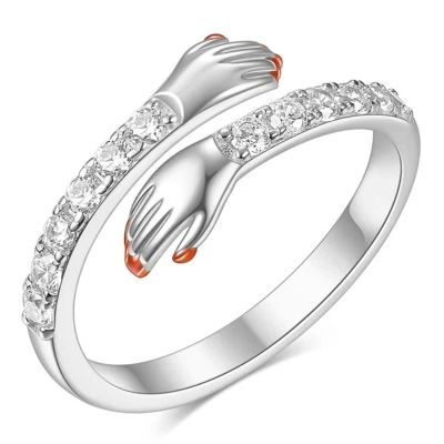 แหวนแฟชั่นแบบเปิดสำหรับผู้ชายผู้หญิง,แหวนโลหะผสมแหวนวงบางปรับได้แหวนใส่นิ้วเครื่องประดับคู่รัก