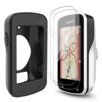 (2+1) For Garmin Edge 820 (2pcs) Screen Protector Tempered Glass and (1pcs) TPU Soft Protective Case Cover Cases Cases