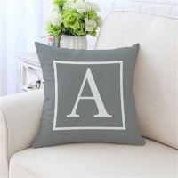 【CW】✉❆☼  Cushion Cover Pillowcase 45x45cm Polyester for Sofa Gray English Print Pillowcover cuscini decorativi
