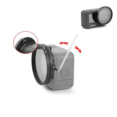 อะลูมินัมอัลลอยกรอบเลนส์แหวนรองเลนส์กล้องถ่ายรูปเลนส์กรองแสง UV 52มม. สำหรับอุปกรณ์เสริม Gopro Hero 9กล้องแอคชั่นแคมเมรา