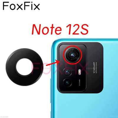 สำหรับ Redmi Note 12S กระจกกล้องถ่ายรูปหลังที่เปลี่ยนฝาครอบพร้อมสติกเกอร์กาว