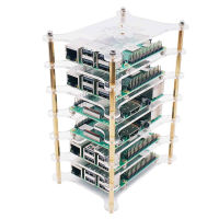 [ในสต็อก] [COD]6-Layers Acrylic Bone Plate Stack Clear Case Box Enclosure for Raspberry Pi 4B/3B+/3B/2B/B+(Without Raspberry Pi)