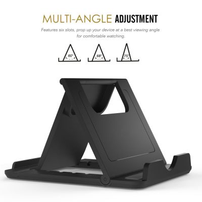 Multifunction Adjustable Multi-angle Portable Fold-up Desktop Phone Holder Stand