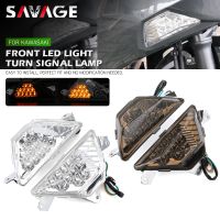 ไฟเลี้ยวสัญญาณเลี้ยว LED ด้านหน้าสำหรับ KAWASAKI NINJA 250 300 400 650 1000 /Sx ZX6R Z1000SX รถจักรยานยนต์ไฟกะพริบ