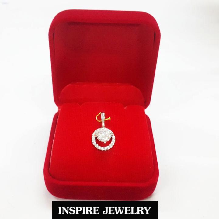 inspire-jewelry-brand-จี้เพชรเม็ดเดี่ยว-ล้อมเพชรรอบ-white-gold-plated-or-pattinum-size-1x1cm-งานเพชร-cz-แท้-ราคาเบาๆ-เพชรวิ้งเจิดจรัสที่สุดในสามโลก-งานเพชรฝัง-ไม่ใช่เพชรติดกาว-ใส่ได้ตลอดเรียบหรูดูดี-พ