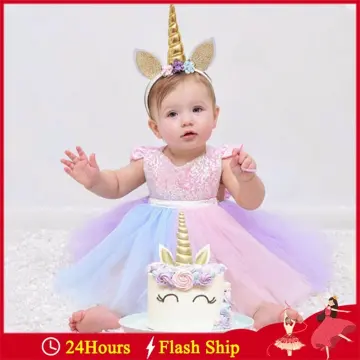 Unicorn Costume For Girls Dress Up Clothes For Little Girls Rainbow Unicorn  Tutu With Headband Birthday Gift
