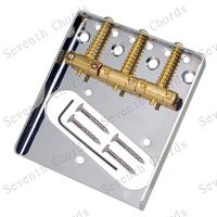 WK-A Set Chrome Brass Saddle Ashtray Guitar Bridge For TL Electric Guitar - Strings through bridge or body