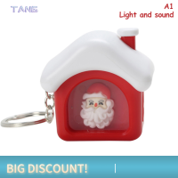 ?【Lowest price】TANG 1ชิ้นเครื่องประดับคริสต์มาสซานตาคลอส LED เรืองแสงพวงกุญแจจี้