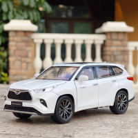 1:24 Toyota Highlander SUV Alloy Car Model Diecast &amp; Toy Metal Off-road Vehicles Car Model Simulation Sound and Light Kids Gifts