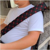 Bus truck truck truck lengthen 30 50 75 plush leather car safety belt shoulder protector safety belt cover male Seat Covers