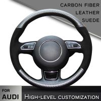 Custom Car Steering Wheel Cover for Audi A1 8X A3 8V Sportback A4 B8 Saloon Avant A5 8T A6 C7 A7 G8 A8 D4 S1 8X S3 S4 Steering Wheels Accessories