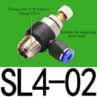 SL Type 4 6 8 10 12Mm M5การเชื่อมต่อที่รวดเร็วนิวเมติกส์1/8 "1/4" 3/8 "1/2" อากาศควบคุมความเร็ววาล์วปีกผีเสื้ออุปกรณ์อุปกรณ์ติดตั้งท่อและวาล์ว