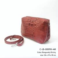 Prang Crocodile Leather Cross Body Bag กระเป๋าสะพายข้าง หนังจระเข้ C-LB-0009H-MK