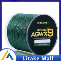 Litake Angryfish Agwx9 500เมตร Senar Pancing Pe เหยื่อที่ทนทานต่อการเสียดสีสุดๆเครื่องมือใช้กับเชือกถักตกปลา