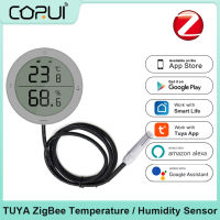 ERTU ใหม่ CoRui TUYA ZigBee เซ็นเซอร์ความชื้นและอุณหภูมิการเพาะพันธุ์สัตว์เลื้อยคลานหมักต้นกล้าทำงานร่วมกับ Alexa และ Google Home ขายดี