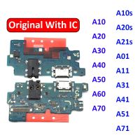 เครื่องชาร์จ USB ดั้งเดิมพอร์ตชาร์จแท่นเชื่อมต่อบอร์ดสายดิ้นสําหรับ Samsung A50 A505 A10 A20 A30 A70 A01 A11 A21s A31 A51 A71