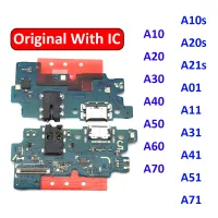 เครื่องชาร์จ USB ดั้งเดิมแท่นชาร์จบอร์ดเชื่อมต่อสายเคเบิ้ลยืดหยุ่นสำหรับ Samsung A50 A505 A10 A20 A30 A70 A01 A11 A21s A71 A51