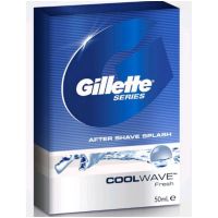 Gillette Series After Shave Splash : cool wave : fresh 50 ml. ยิลเลตต์ อาฟเตอร์เชฟ ใช้หลังการโกนหนวด