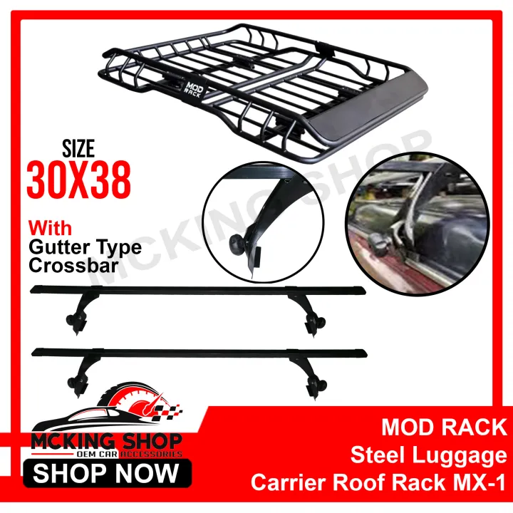 Black Mod Rack MODRACK/ MOD RACK Steel Luggage Carrier Roof Rack 30x38 inches (Black ...