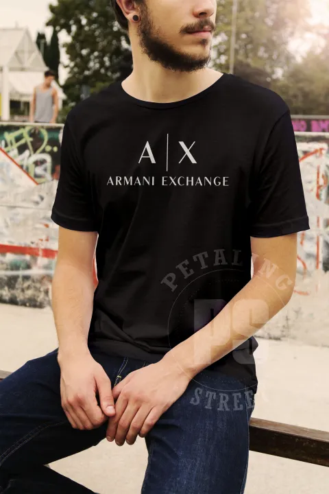 4 WARNA] AX ARMANI EXCHANGE TSHIRT / UNISEX TEE 100% COTTON STYLISH FASHION  CLASSIC CASUAL GRAPHIC STREETWEAR TRENDY | Lazada PH