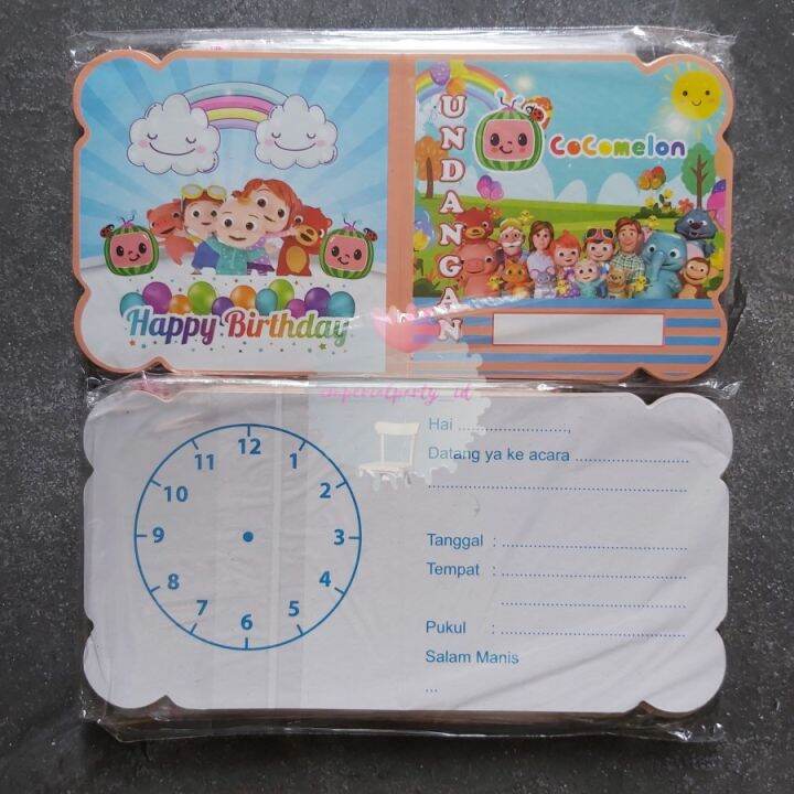 Kartu Undangan Invitation Happy Birthday Ulang Tahun Cocomelon | Lazada