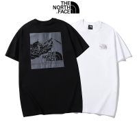 THE NORTH FACE เสื้อยืดโลโก้คลาสสิกคอกลมแขนสั้นพิมพ์กลางแจ้ง Ins ลมผ้าฝ้ายที่เรียบง่ายสบายๆหลวมผู้ชาย