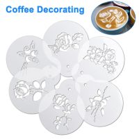 6 Pcs Cappuccino Mold Fancy Coffee Printing Model Foam Spray Cake Stencils Powdered Sugar Chocolate​ Coffee Printing Template