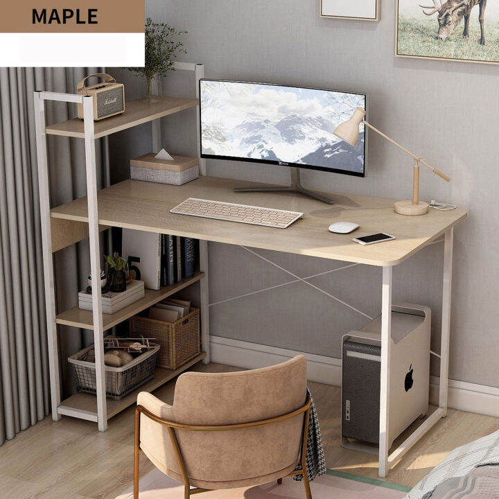 A156W Computer Desk Writing Study Table Office With Drawers Book Shelf ...