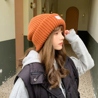 French new Soild Color Korean Knitted Hat Net Red Standard Soft hat Versatile Warm Hat Autumn and Winter Ear Protection hat