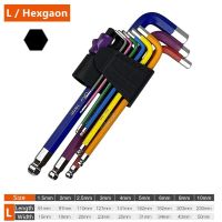 Lengthening Hex 9 Pcs Allen Keys Set 1.5Mm - 10Mm Color Coded Hexagon Hex / Torx Star L Type Wrench Sleeve Key Spanner Metric Screwdrivers